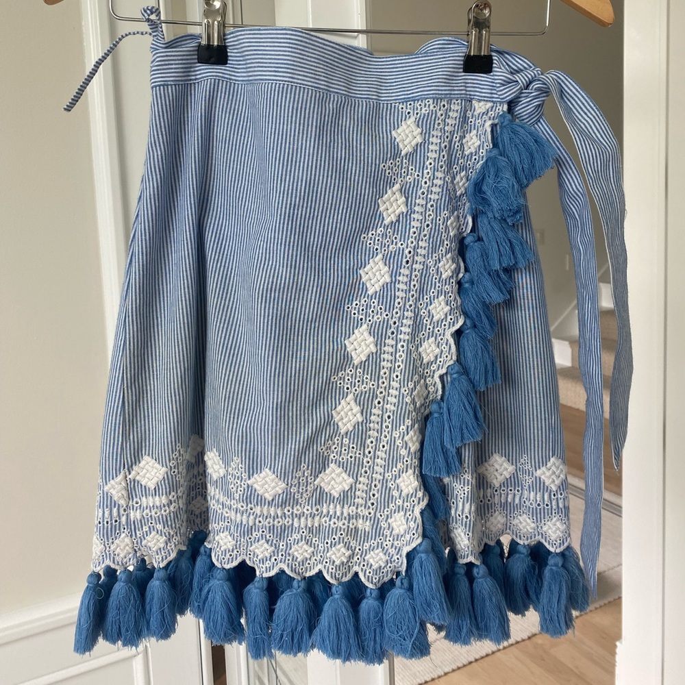 Tularosa wrap skirt with fringe